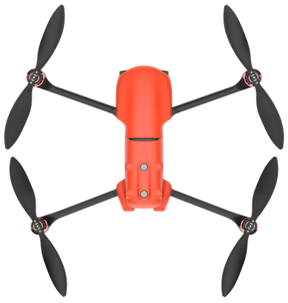 Drone profissional Autel EVO visto de cima — MoviDrone
